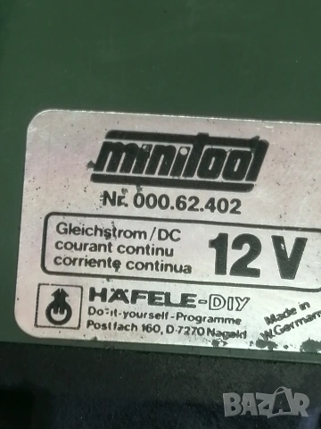 Мини дрелка и мини прободен трион HAFELE 12 VOLT MINITOOL HOBBY KIT MADE IN WEST GERMANY , снимка 5 - Други инструменти - 54741496