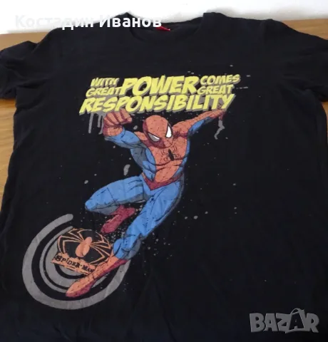Спайдърмен мъжка тениска Marvel Spider-Man, снимка 2 - Тениски - 55625905