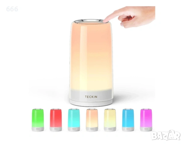 Нощна лампа Teckin DL31 RGB, димируема с тъч контрол