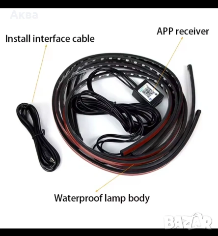 LED ленти за под кола , снимка 4 - Аксесоари и консумативи - 54489190