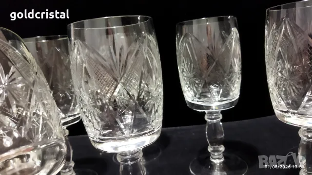 кристални чаши за вино , снимка 3 - Антикварни и старинни предмети - 20121963