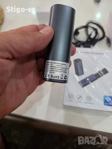 Безжичен лавалиерен микрофон, комплект 2 броя, USB, активна шумопотискаща технология, снимка 6 - Микрофони - 55613718