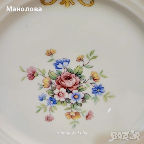 Троен комплект, порцеланова чаша за чай Mitterteich Bavaria., снимка 6 - Други ценни предмети - 54011887