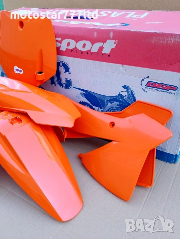 Кит пластмаси комплект за КТМ SX65 Polisport оранжев 2002-2008г., снимка 4 - Части - 54989663