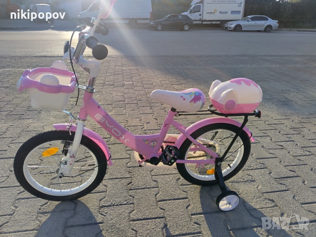 X Детски велосипед 16" 1602 розов, снимка 9 - Велосипеди - 54395396