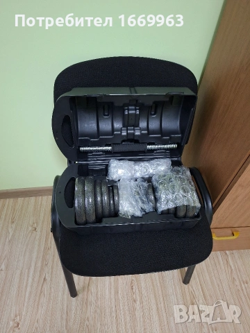 Комплект дъмбели 2х10кг., снимка 6 - Фитнес уреди - 54773207