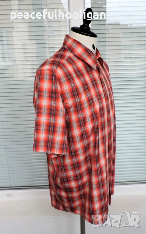 Odlo мъжка карирана риза – M/L (oversized | premium outdoor), снимка 4 - Ризи - 54986140