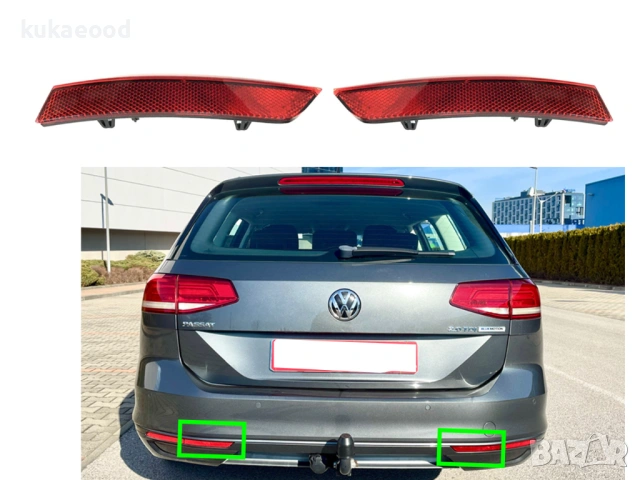 Рефлектор за задна броня на VW Passat B8, снимка 5 - Части - 54106737