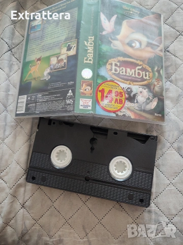 Видеокасета "Бамби" VHS, снимка 3 - Анимации - 54552659