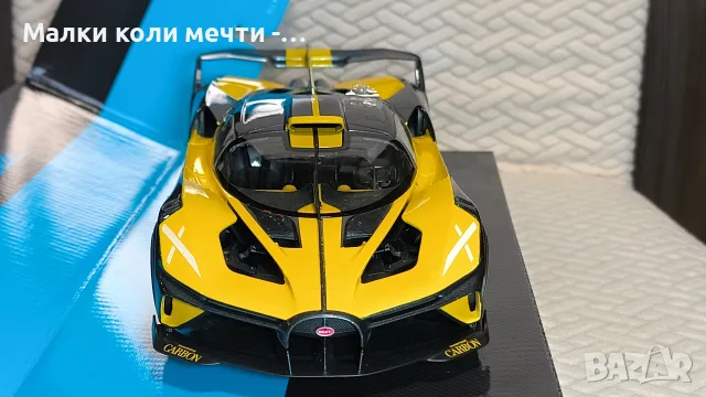 Метална количка Bugatti, чисто нова, мащаб 1:18 , снимка 4 - Колекции - 55479469