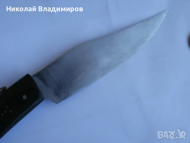 Сойка български голям 34 см. стар от рог джобен нож Габрово ножче, снимка 11 - Ножове - 55337254
