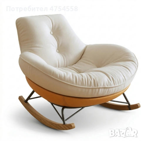 Елегантен люлеещ се стол с удобна възглавница за максимален комфорт, снимка 5 - Столове - 53971503