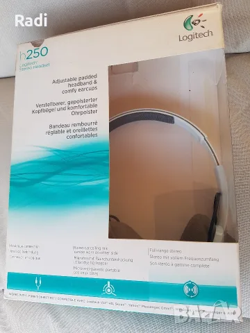 Нови кабелни стерео слушалки с микрофон Logitech Stereo Headset H250, снимка 2 - Слушалки за компютър - 55698486