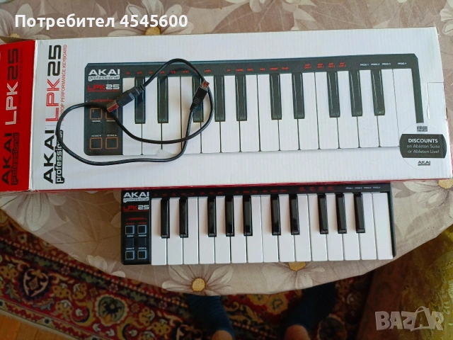 Миди клавиатура Akai LPK 25, снимка 2 - Синтезатори - 55099216