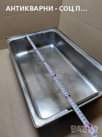 Стара Голяма Дълбока Хром Помеднена Тава За Печене На Месо 5кг. НОМЕР 289., снимка 11 - Прибори за хранене, готвене и сервиране - 55647430
