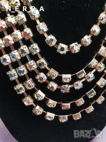 Четириредно колие в златисто, снимка 3 - Колиета, медальони, синджири - 54087871