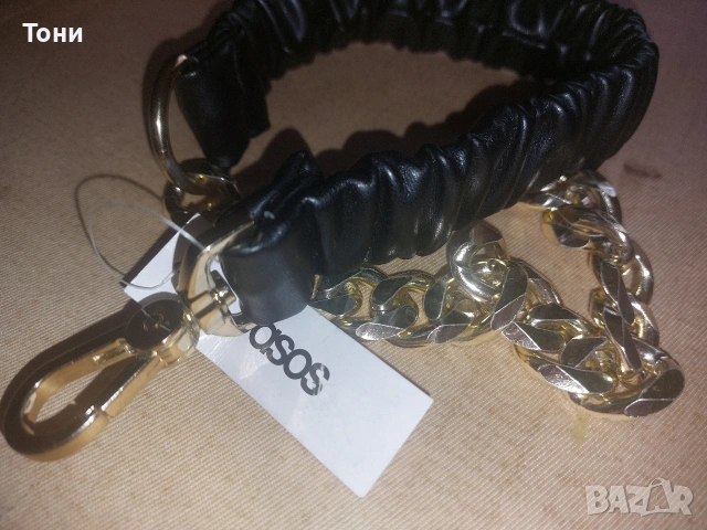 ASOS Оригинал Нов Дамски Кожен Колан с Етикет XXS
