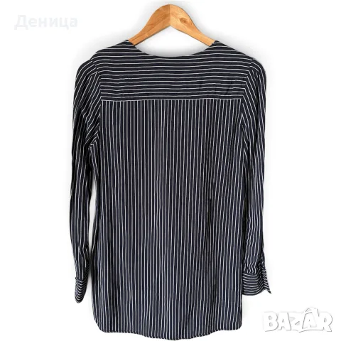 Раирана тъмносиня риза Massimo Dutti размер S / EUR 36, снимка 2 - Ризи - 55658366