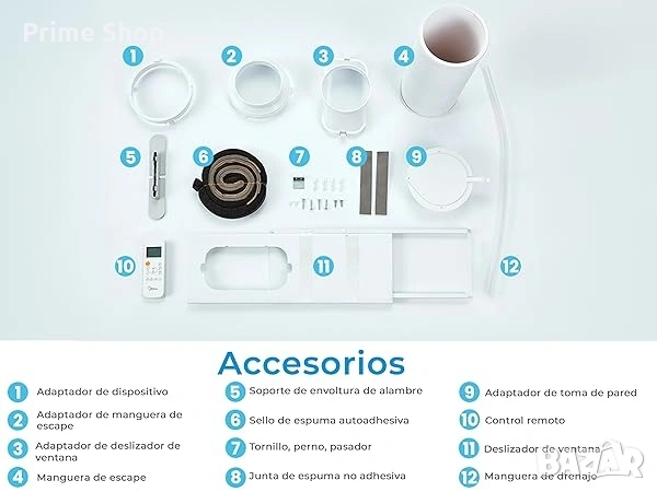 Мобилен климатик Midea Penguin, 12000 BTU. Охлаждане + отопление + вентилация с HEPA филтър, А+, снимка 9 - Климатици - 54834548