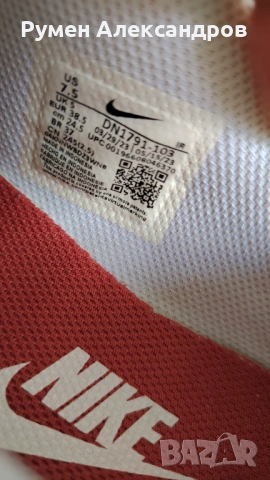 Бели кожени дамски маратонки NIKE CORTEZ размер EUR38, снимка 9 - Маратонки - 54635166