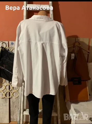 👟Oversized бяла риза Zara💄 л размер💣, снимка 4 - Ризи - 55605712
