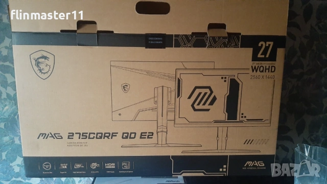 Монитор MSI MAG 275CQRF QD E2, снимка 2 - Монитори - 54742172