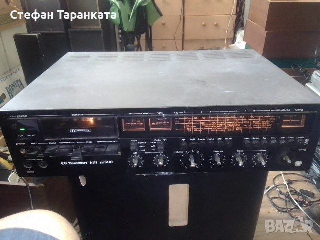 Усилвател със радио тунер и касетофон 