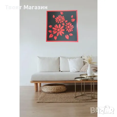 Стенна декорация "Цвете 3", снимка 2 - Декорация за дома - 55301499