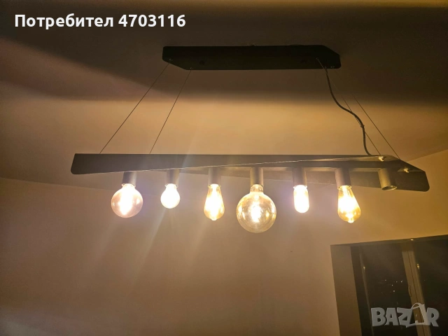 2 броя висящи индустриални лампи / полилей тип loft, снимка 2 - Полилеи - 54150286