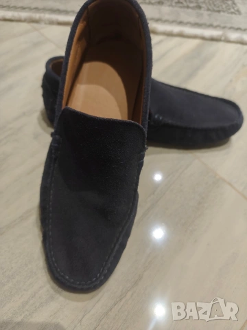 мъжки мокасини естествен велур