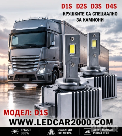 LED D-SERIES КРУШКИ ЗА КАМИОНИ