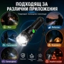 Мощен акумулаторен ръчен лед фенер водоустойчив USB зареждане LED CREE за лов риболов туризъм, снимка 4