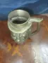 Винтидж фигурална халба от масивен месинг, известна в традицията като „Toby Jug“ или „Toby Mug“, снимка 2