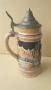 Винтидж немска халба за бира с калаен капак (Beer Stein), снимка 4