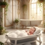 👶Сгъваема бебешка вана с термометър и възглавница!🛁, снимка 3