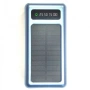 Външна батерия със соларен панел Power bank UKC 8412 10 000 Mah кабел за зареждане 4в1 Син, снимка 5
