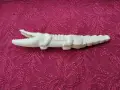 Крокодил слонова кост фигура статуетка пластика, снимка 4
