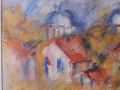 Картина "Бачковски манастир" акварел 1980 г, снимка 3