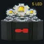 Челен челник с 5 LED диода, акумулаторна батерия 18650 и USB зареждане – идеален за риболов 10264, снимка 16