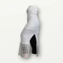 maxi dress with a textured bodice and a patterned lace hem, снимка 2