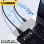 НОВ Кабел Essager 100W / 7A USB-A към Type-C – Бързо зареждане & Усилване с 6 Ядра, снимка 2