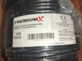 Немски коаксиален кабел PremiumX 100м, 135dB, 4-кратна защита (RG6)  , снимка 2