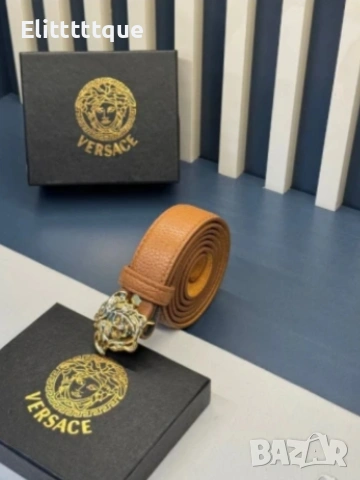 колани от естествена кожа в кутия 3см Versace , снимка 5 - Колани - 54903146