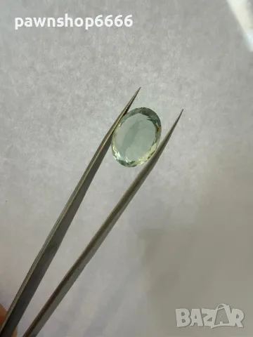 Естествен зелен берил 13.30 ct – голям фасетиран скъпоценен камък, снимка 9 - Други - 55393615