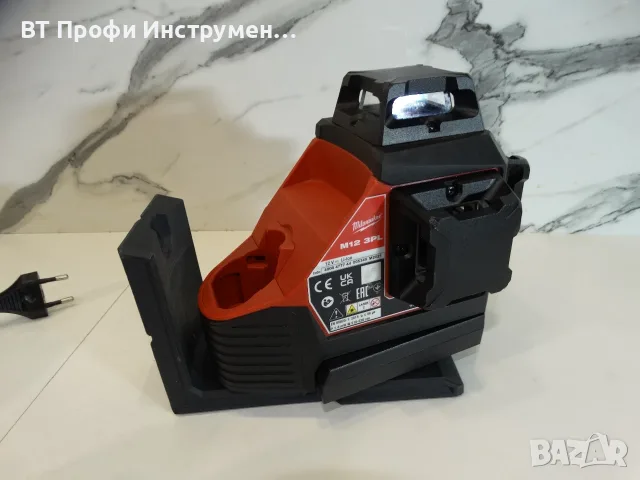 Milwaukee M12 3PL - 3D зелен лазерен нивелир, снимка 4 - Измервателни инструменти - 55609315