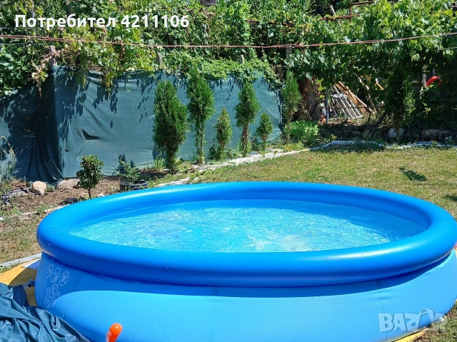 Надуваем басейн Intex 305/61