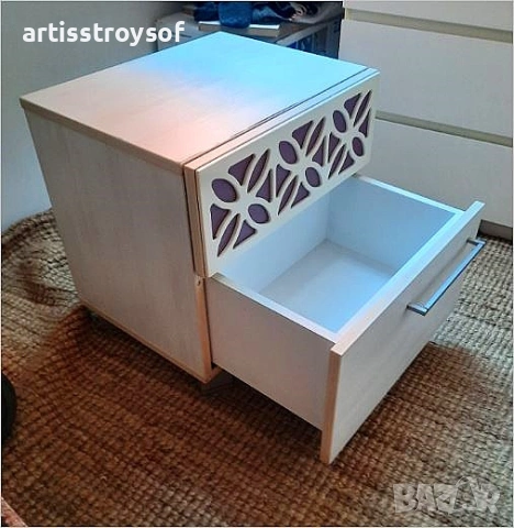 нощни шкафчета от МДФ с чекмеджета, снимка 8 - Спални и легла - 54208634
