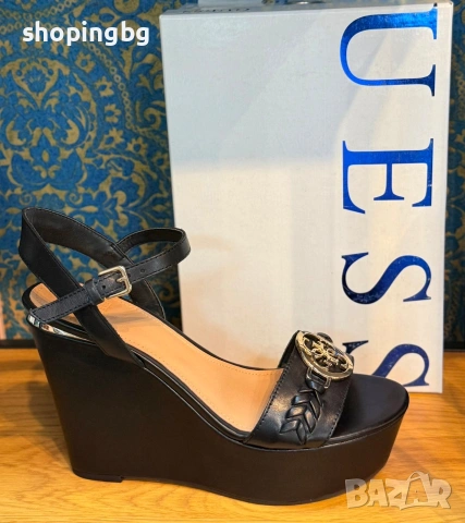 Дамски сандали на платформа GUESS BLACK, снимка 4 - Други - 54779892