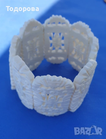 Дамска гривна от 8 ажурни плочки, снимка 5 - Антикварни и старинни предмети - 54311105