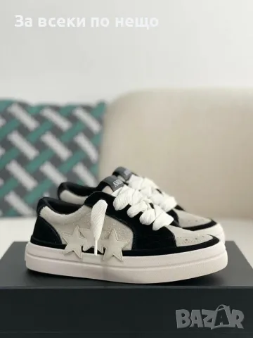 AMIRI Star Appliqué Suede Skater "Black/Cream" Мъжки Маратонки👟Дамски Маратонки Код ch24